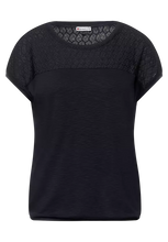 Load image into Gallery viewer, 318021-Navy Lace Top - Street One