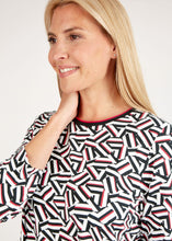 Load image into Gallery viewer, 113361- Round Neck Red Print Top- Rabe