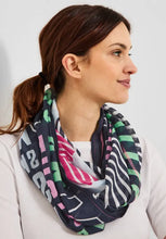 Load image into Gallery viewer, 572067- Pink / Navy Loop Scarf - Cecil