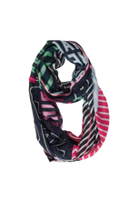 Load image into Gallery viewer, 572067- Pink / Navy Loop Scarf - Cecil