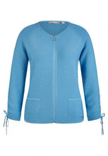 Load image into Gallery viewer, 112520- Blue Zip Cardigan - Rabe