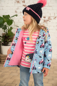 Little lighthouse- Amelia Girls Sky Farm Print Jacket