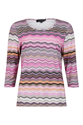 6564- Pink Wave Top - Sunday