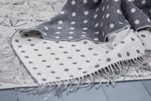 Foxford Grey Dotty Throw