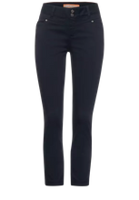 Load image into Gallery viewer, 374897- Yulius Navy Crop Trouser- Street One