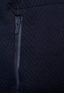 302015- Navy 1/2 Zip Sweater- Cecil