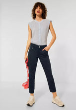 Load image into Gallery viewer, 374897- Yulius Navy Crop Trouser- Street One