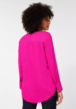 Load image into Gallery viewer, 343500 Button Front Top with Full length Sleeves Pink- Street One