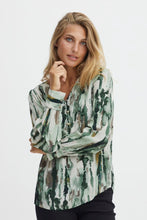 Load image into Gallery viewer, 1213- Green Print Blouse - Fransa