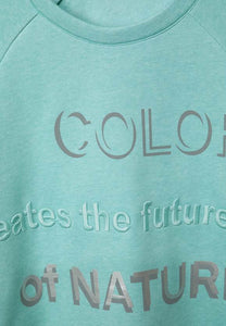 302001- Aqua Print Sweatshirt - Cecil