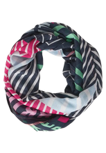 Load image into Gallery viewer, 572067- Pink / Navy Loop Scarf - Cecil