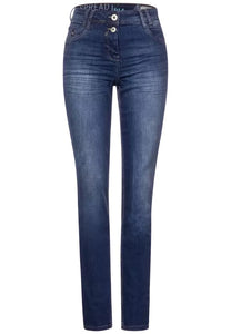 374829-Toronto Mid Blue Wash Jeans- Cecil