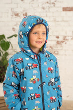 Load image into Gallery viewer, Little lighthouse- Lucas Boys Blue Farm Print Jacket