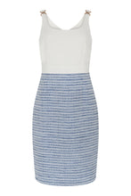 Load image into Gallery viewer, 78628- Blue &amp; Cream Dress- Tia