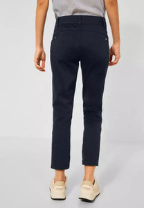 374897- Yulius Navy Crop Trouser- Street One