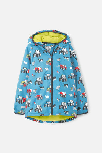 Little lighthouse- Lucas Boys Blue Farm Print Jacket