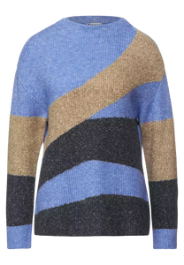 302035 - Blue Colour Block Jumper - Street One