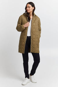 0755- Fransa Quilted Jacket- Olive