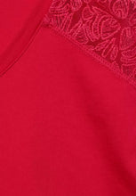 Load image into Gallery viewer, 318311- Red Mesh Sleeve T-Shirt- Cecil