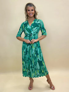 Green Positano MIDI Dress- Kate & Pippa