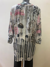 Load image into Gallery viewer, 20117 DECK Blouse with Cami Vest- Slate/Pink