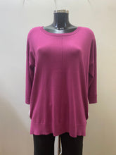 Load image into Gallery viewer, 9698- Magenta Button Detail Jumper- Fransa