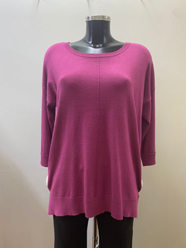 9698- Magenta Button Detail Jumper- Fransa