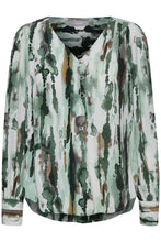 Load image into Gallery viewer, 1213- Green Print Blouse - Fransa