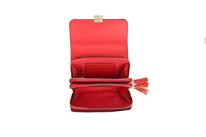 32201 - Double Zip Wallet Bag - Red