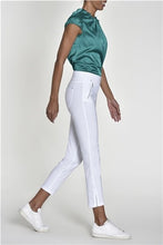 Load image into Gallery viewer, Robell Nena Zip Detail Trousers- White