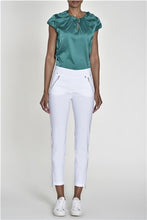 Load image into Gallery viewer, Robell Nena Zip Detail Trousers- White